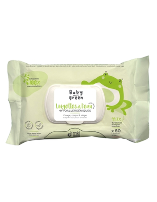 Image mkl baby green 60 lingettes à l'eau