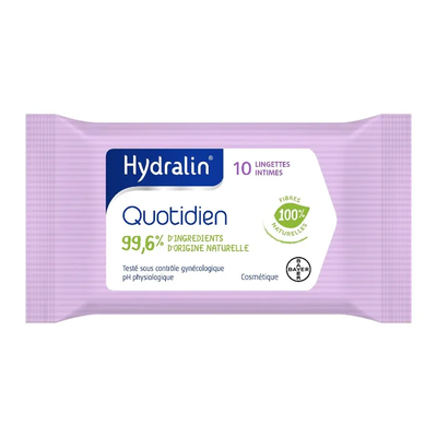 Image hydralin quotidien 10 lingettes intimes