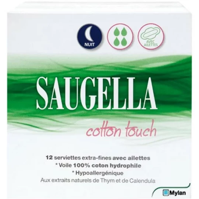 Image saugella cotton touch 14 serviettes