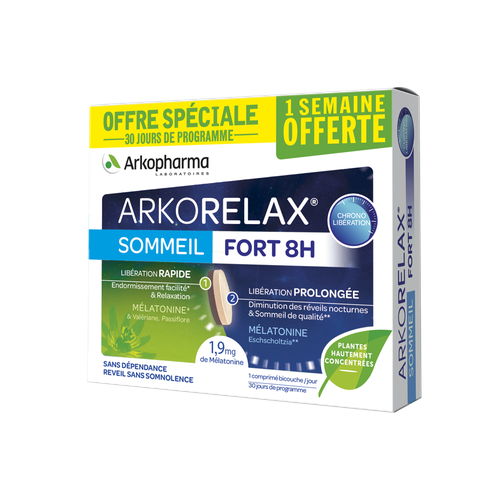 Image Arkopharma ARKORELAX SOMMEIL FORT 8H XL - 30cp